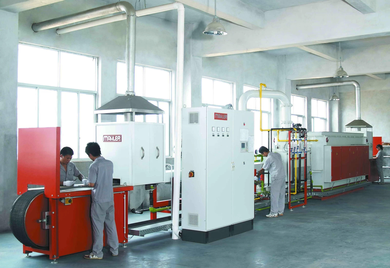 MAHLER automatic carbide brazing line at Zhejiang Dehui Tools factory