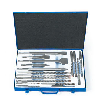 DH-T-17 — 17 pc SDS Plus Drill Bit & Chisel Set