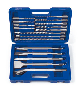 DH-ZS-17 — 17 pc SDS Plus Drill Bit & Chisel Set